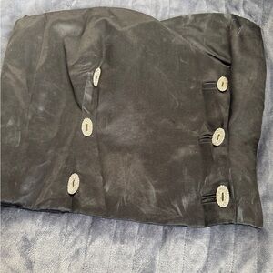 Luisa Spagnoli Dark Brown Strapless Top